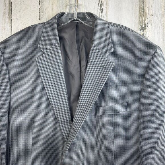 Lauren Ralph Lauren Blazer Sport Coat Mens 46R Gray Silk Wool Jacket - Picture 6 of 9